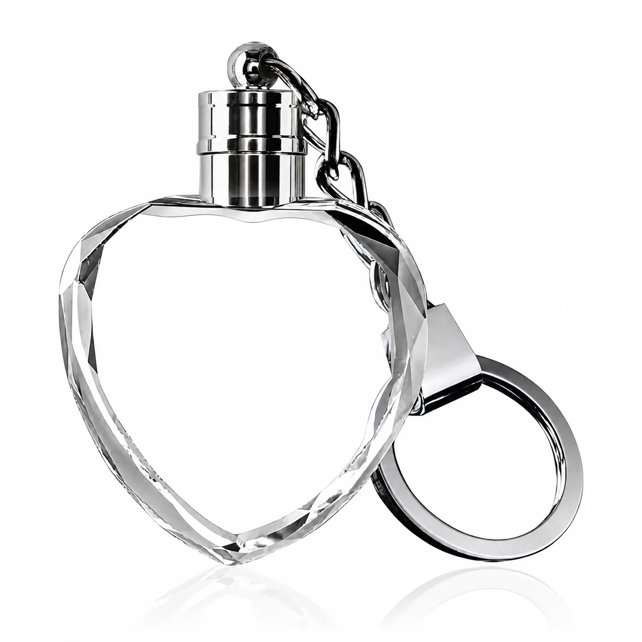 Illuminated Heart-Shaped Crystal Keychain for Wedding, Anniversary & Keepsake Gifts