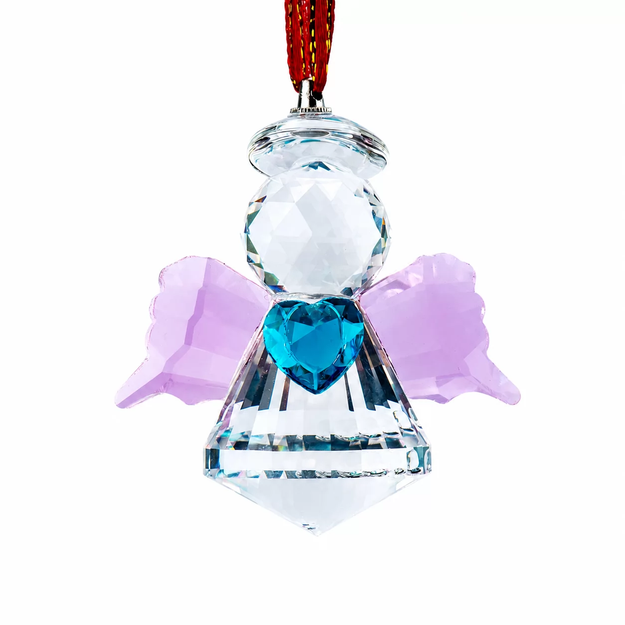 Crystal Guardian Angel Suncatcher with Heart Accent – Elegant Hanging Decor view 2