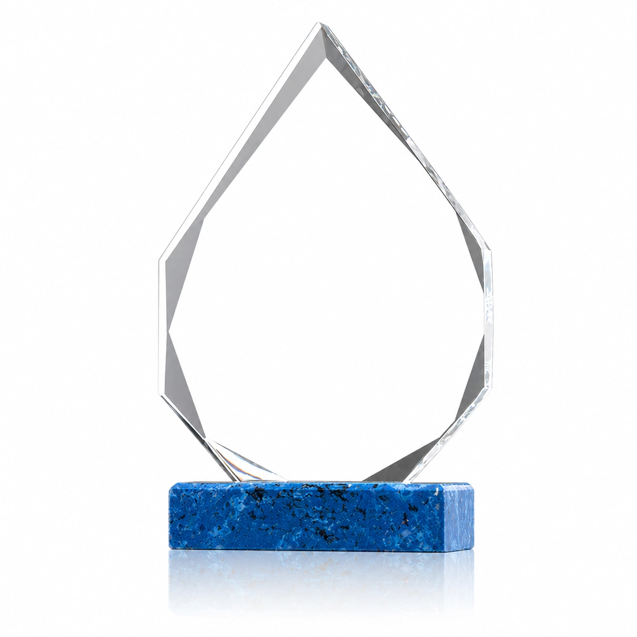 Clear Flame Crystal Award – Custom Engraved Corporate Recognition Trophy