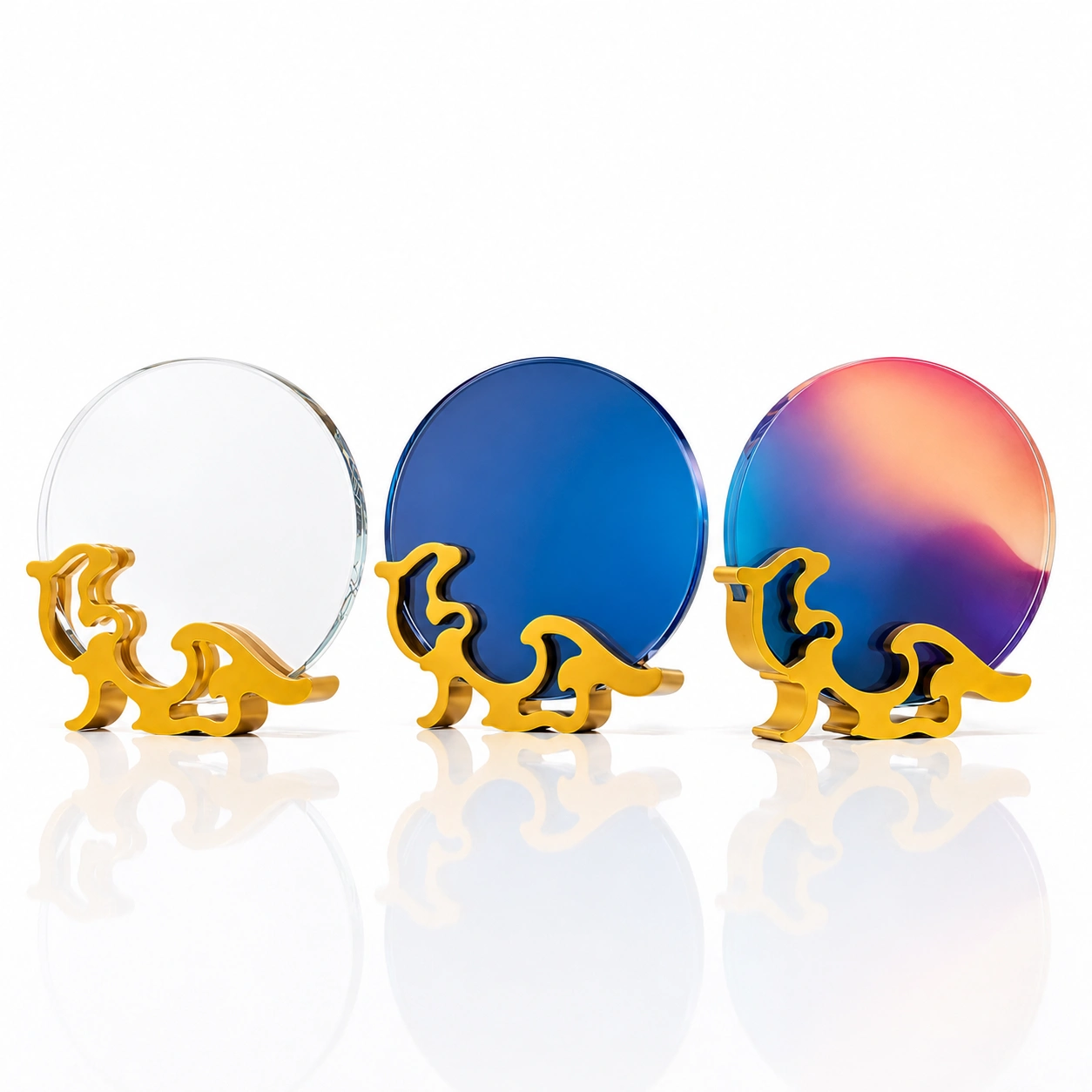 Round Dragon Crystal Award – Custom Corporate Achievement & Recognition Trophy view 3