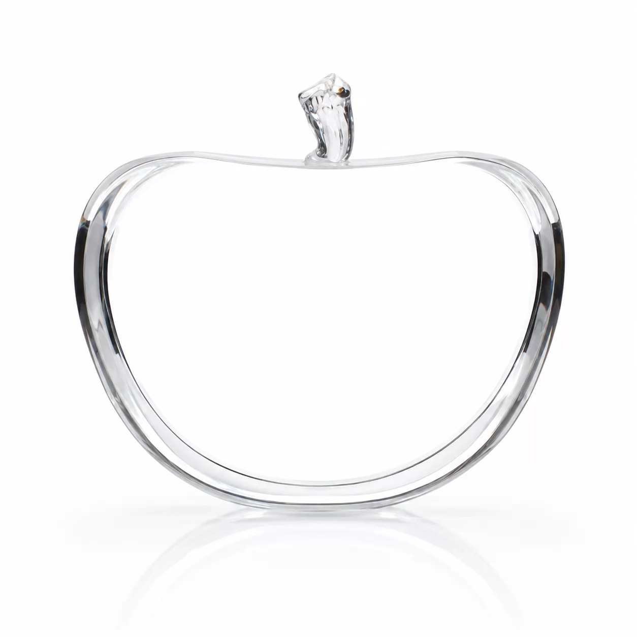 Apple-Shaped Optical Crystal Blank for 3D Laser Photo Engraving