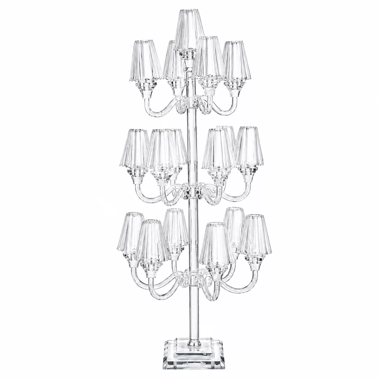 19 Arms European Heritage Crystal Candle Display for Hotels, Banquets & Elegant Interiors