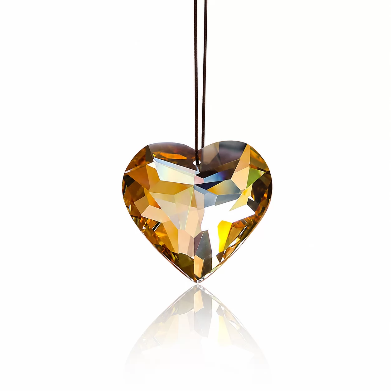 Pink Crystal Heart Suncatcher – A Sparkling Hanging Ornament for Love & Home view 3