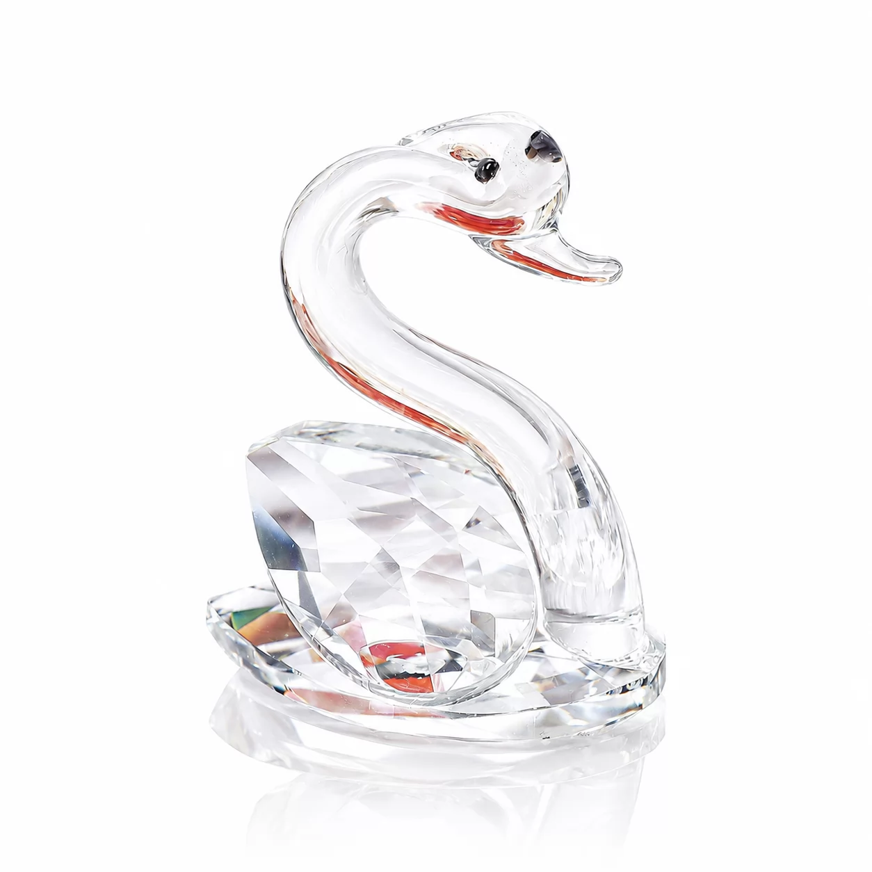 Crystal Swan Figurine – Elegant Decorative Ornament for Love & Home Deco