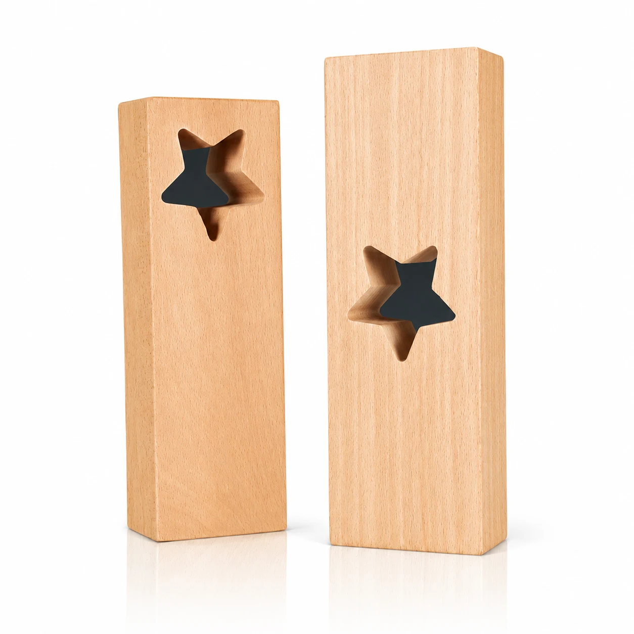 Wooden Star Cutout Award – Custom Employee Achievement & Recognition Trophy