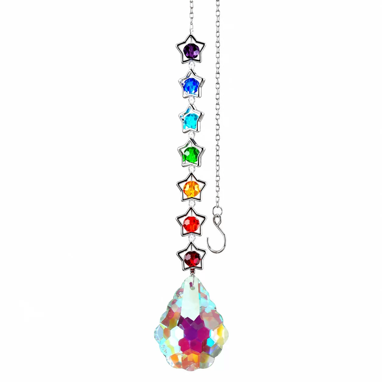 The Star Prism Collection – Crystal Hanging Ornament with Rainbow Reflections