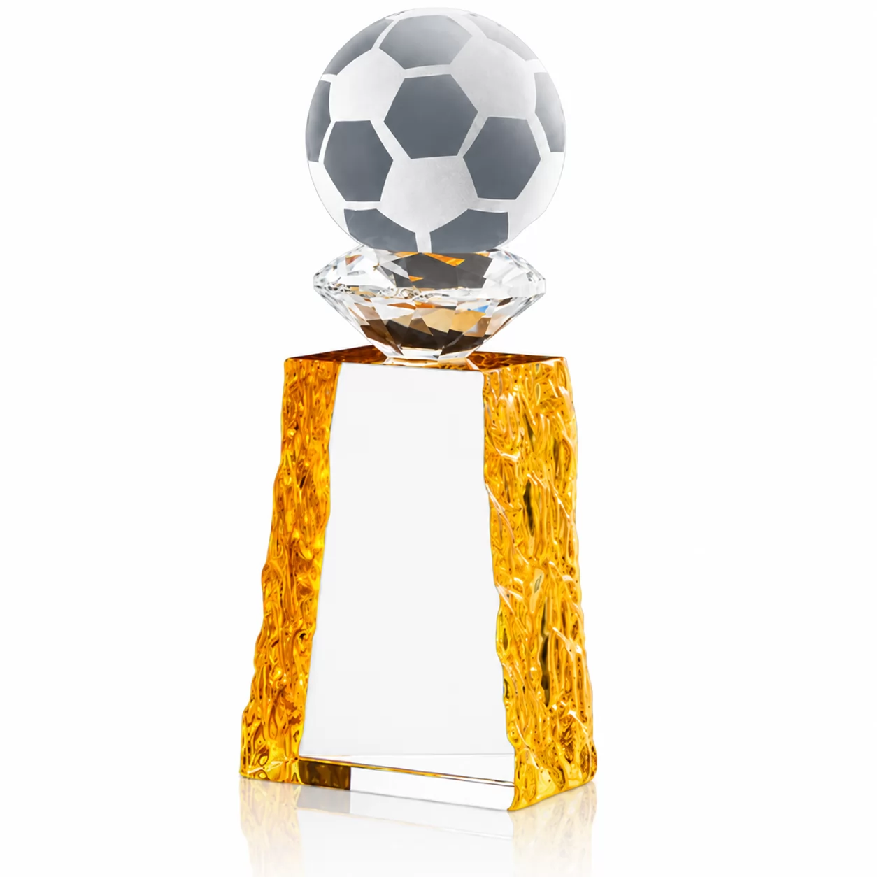 Soccer Ball Crystal Trophy – Premium Award for Football Champions