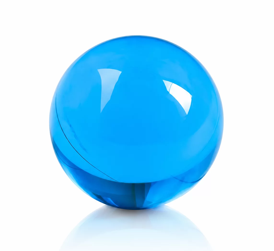 Sapphire Glass Sphere Sculpture for Elegant Home & Office Decor