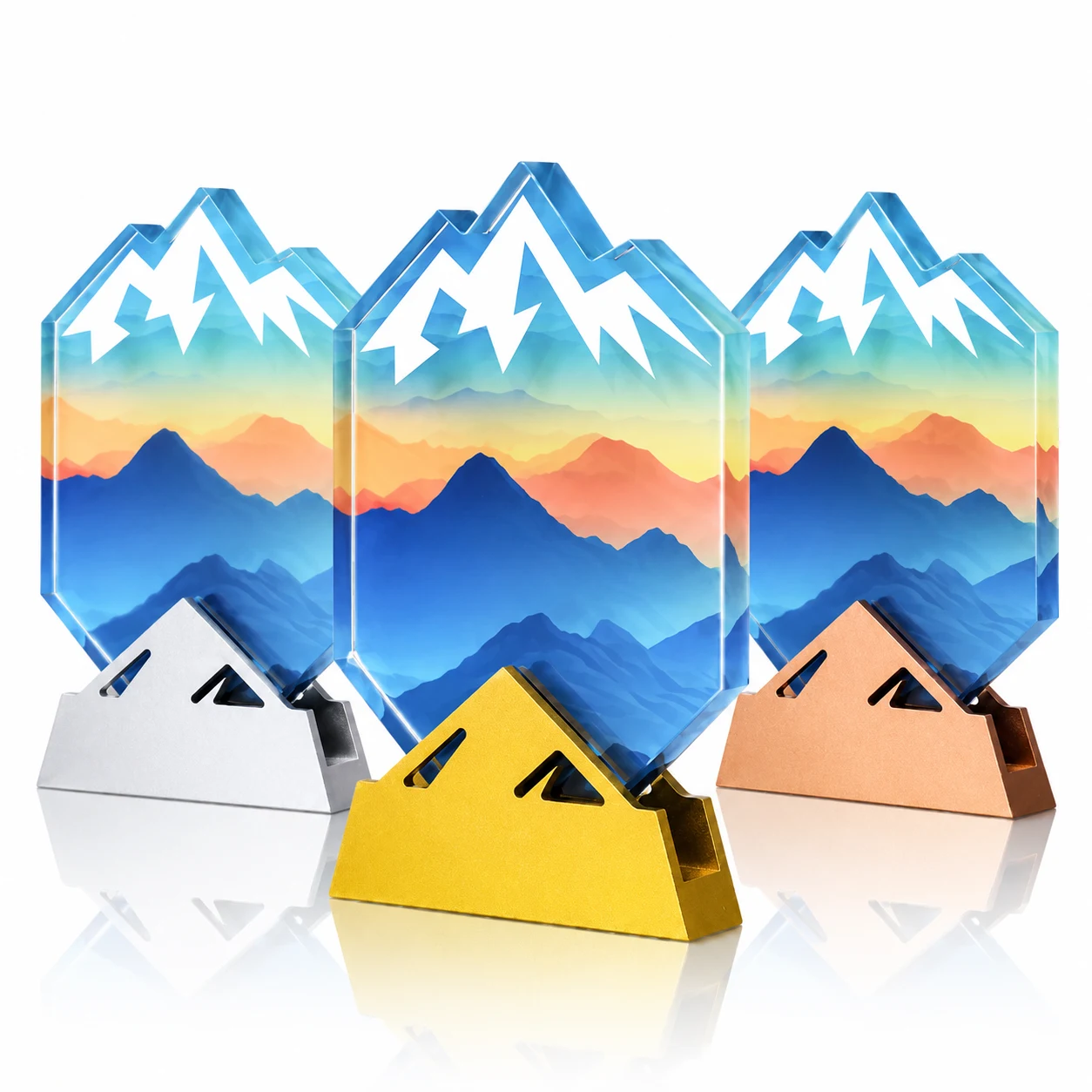 Snow Mountain Crystal Award – Custom Leadership & Achievement Recognition Trophy