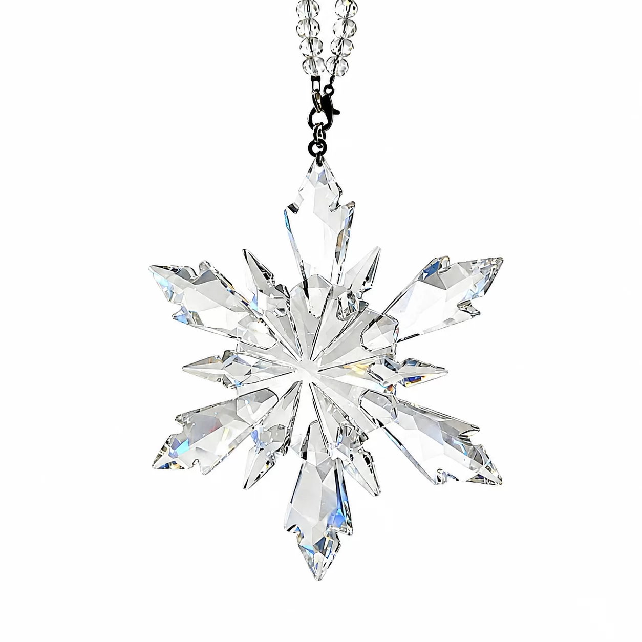 Frost Crystal Snowflake Ornament – Elegant Hanging Decor for Holiday Moments
