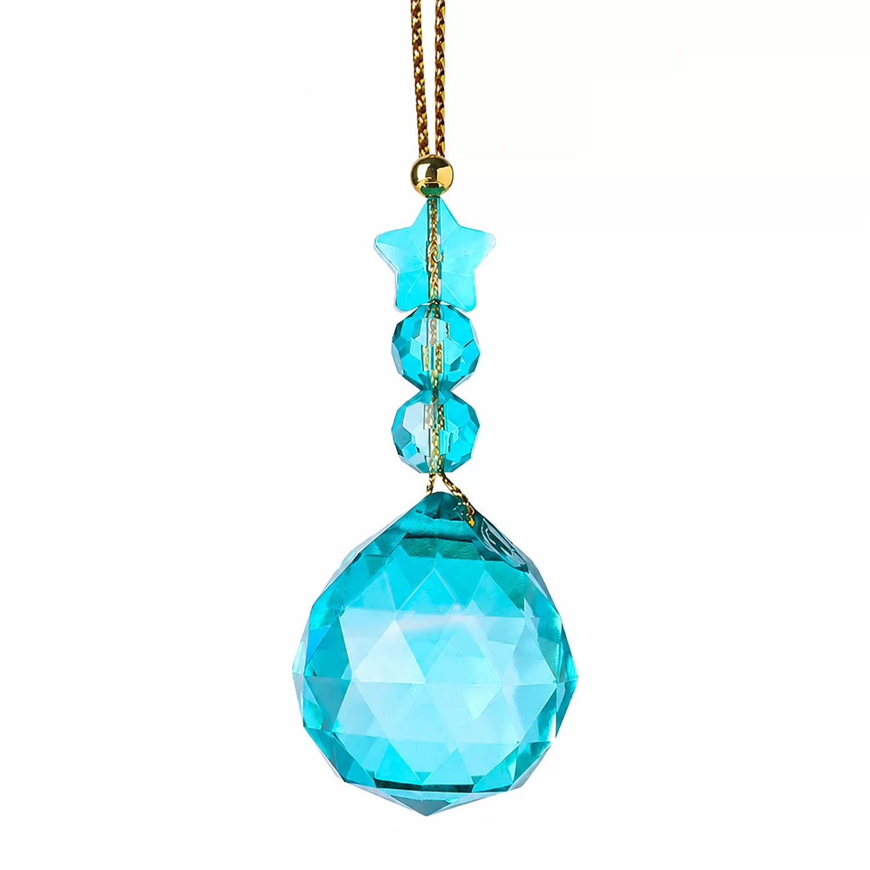 Golden Crystal Suncatcher – A Warm Hanging Ornament with Gemstone Brilliance view 3