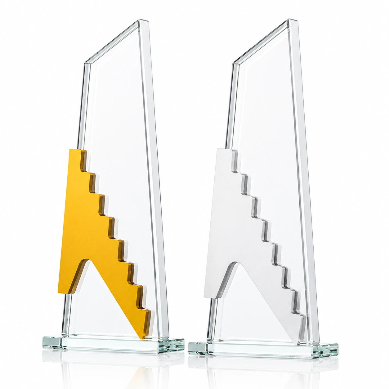 Rising Step Crystal Award – Custom Employee Achievement & Recognition Trophy view 2