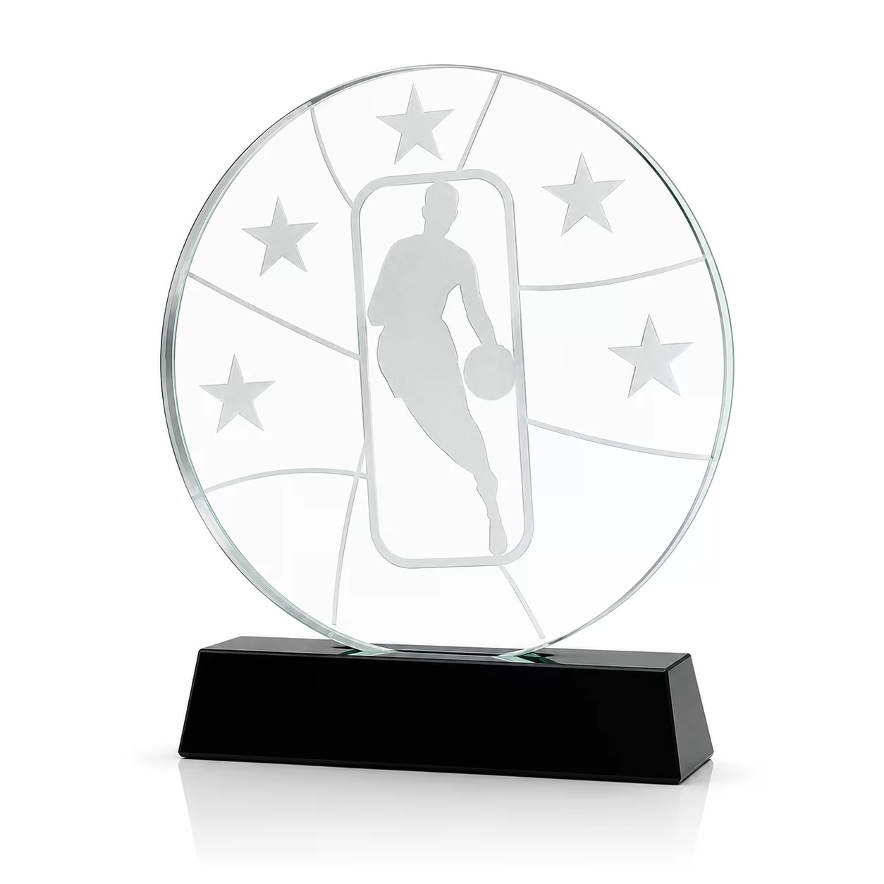 Basketball Champion Crystal Award – Premium Trophy for MVP & Tournament Winners