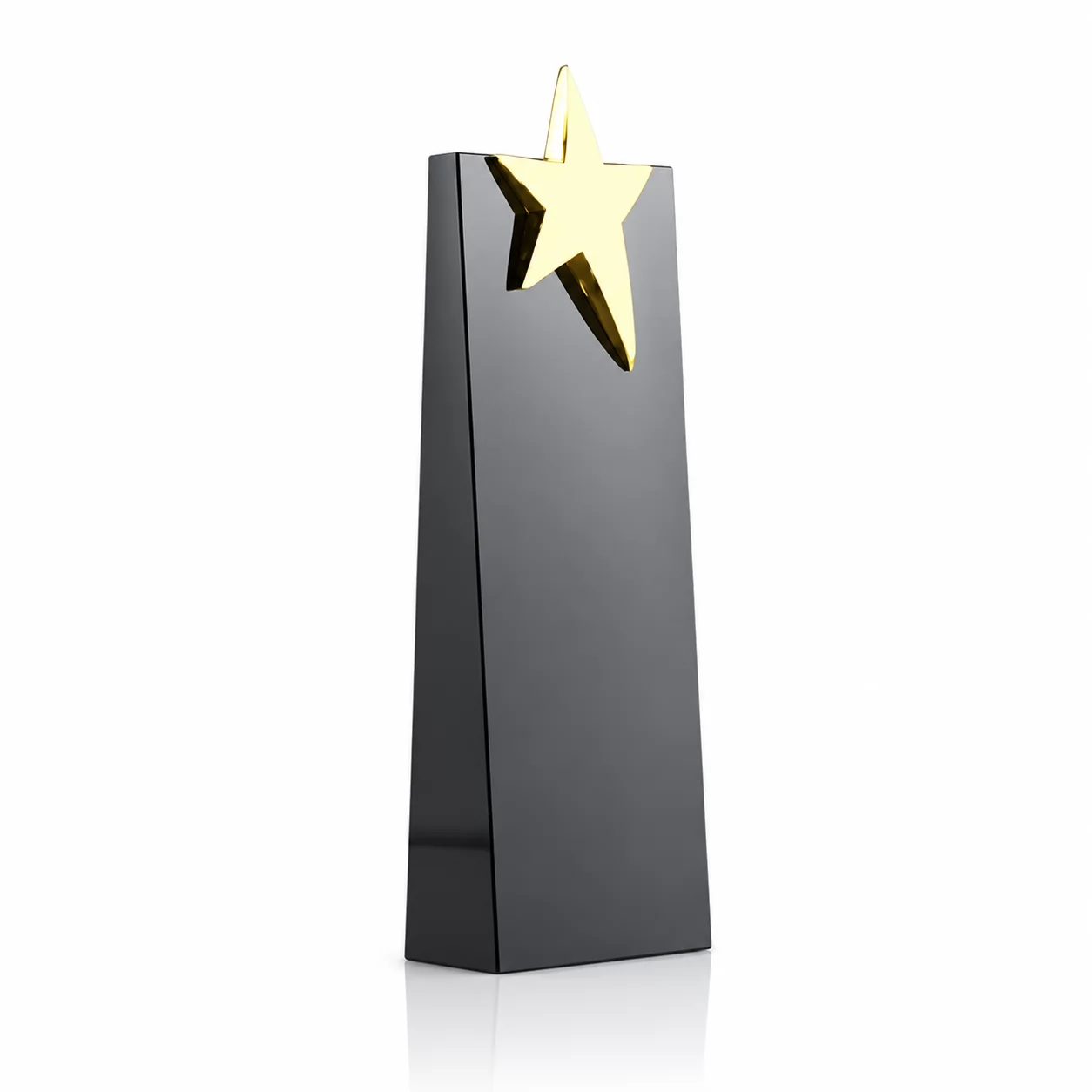 Eclipse Star Award – Black Geometric Trophy for Executive Recognition