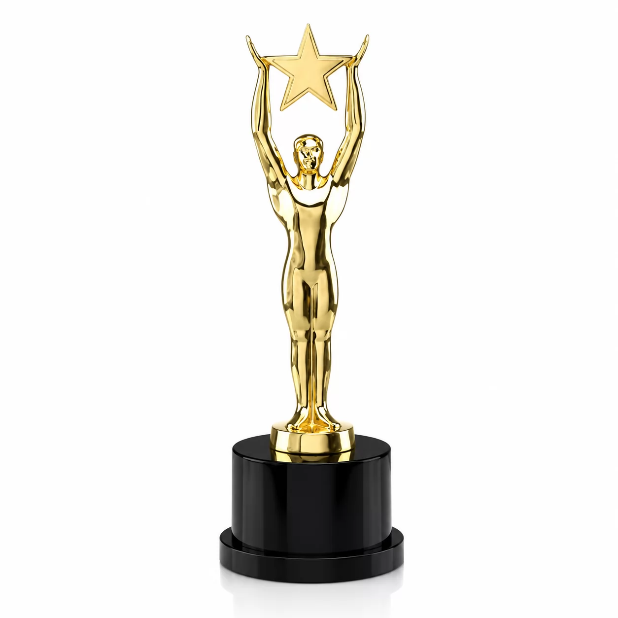 Outstanding Performer Trophy with Raised Star Design for Business & Team Awards view 3