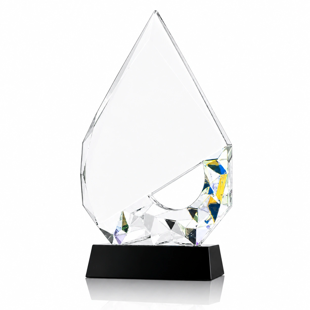 Colorful Flame Crystal Trophy for Corporate Achievement & Recognition view 2