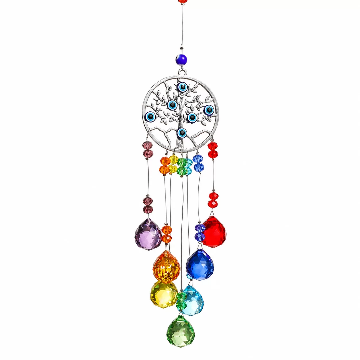 The Crystal Harmony Charm – Colorful Hanging Decor with Gemstone Reflections