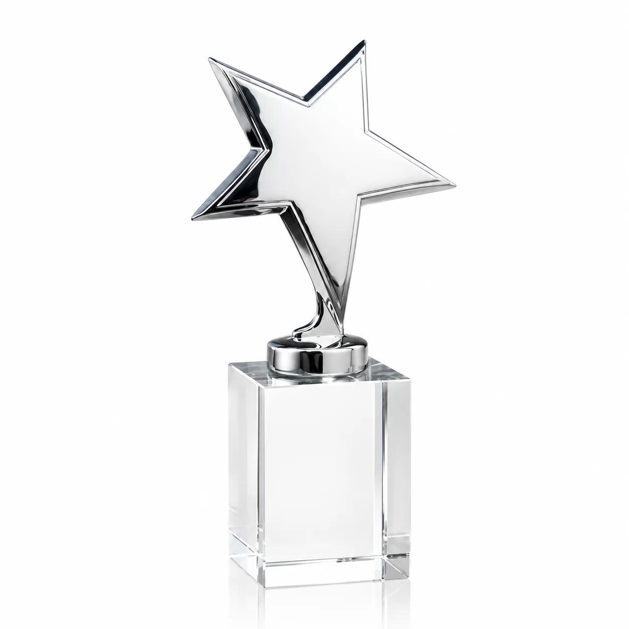 Stellar Excellence Crystal Award – Clear Star Trophy for Top Performers