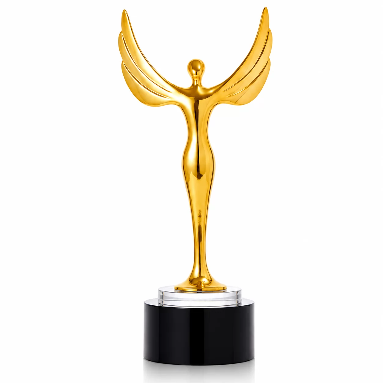 Gold Metal Winged Victory Trophy for Excellence & Outstanding Achievement Awards