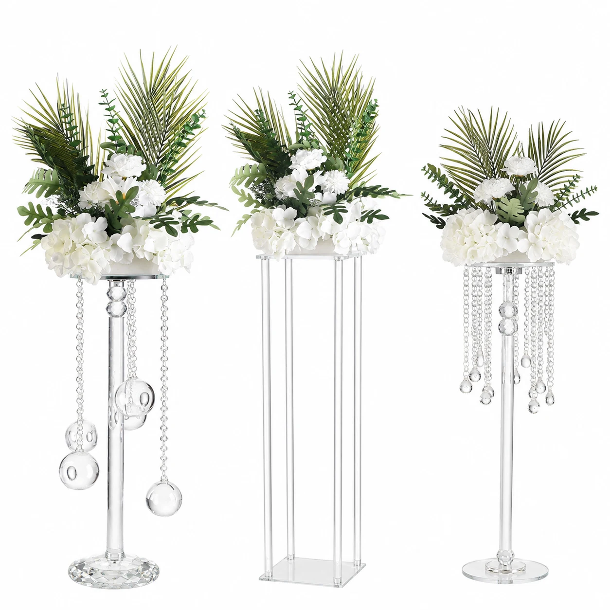 Premium Crystal Flower Floor Stand for Hotel Lobby, Wedding & Interior Decoration view 3