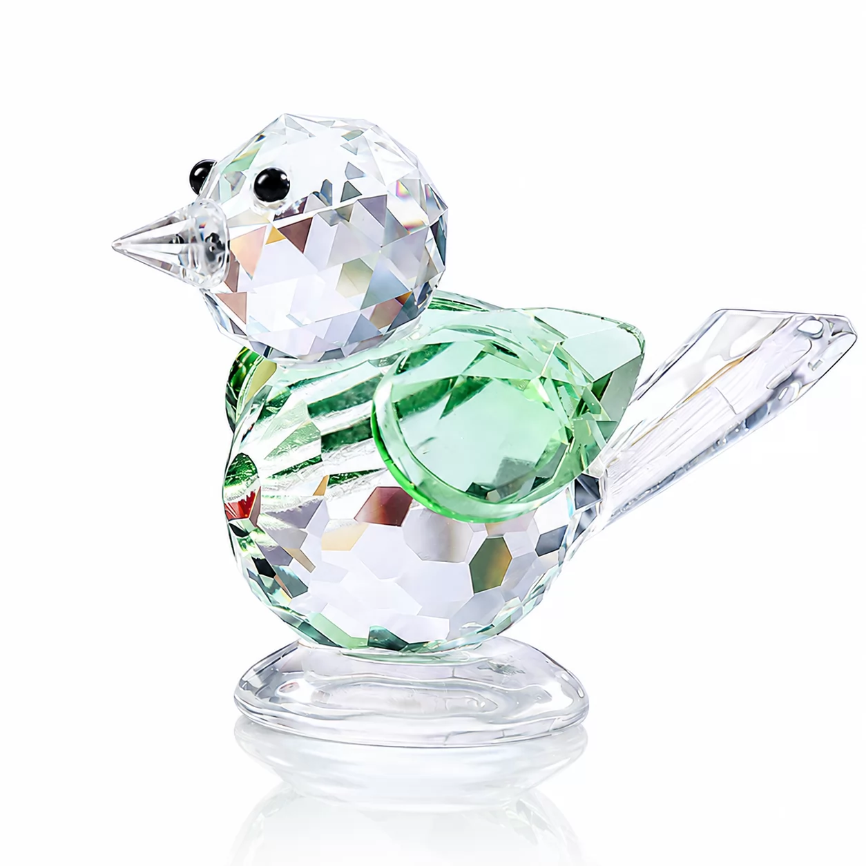 Faceted Crystal Bird Ornament – Decorative Glass Bird Figurine for Home & Office view 3