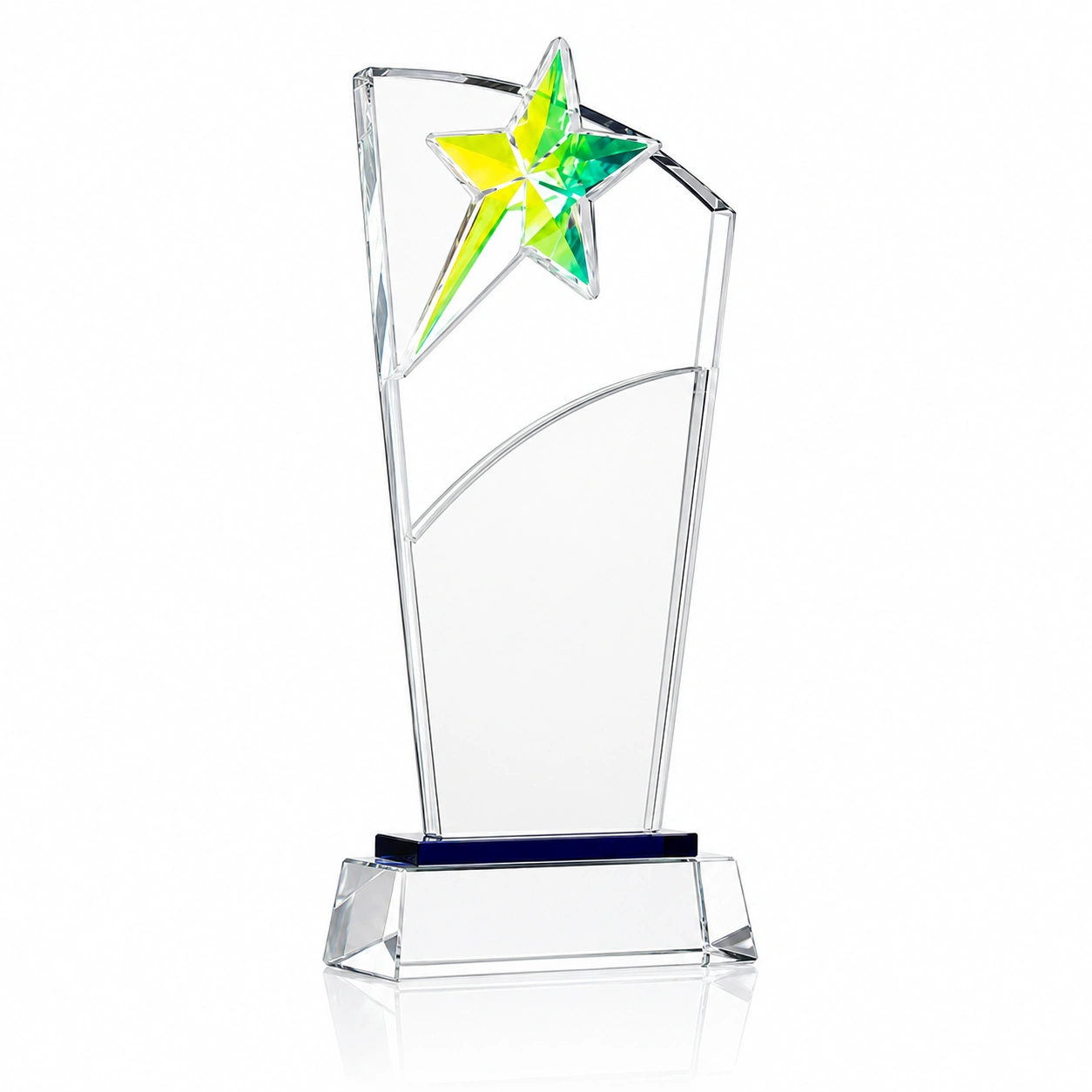 Wave Crystal Star Award – Custom Corporate Achievement & Recognition Trophy view 2