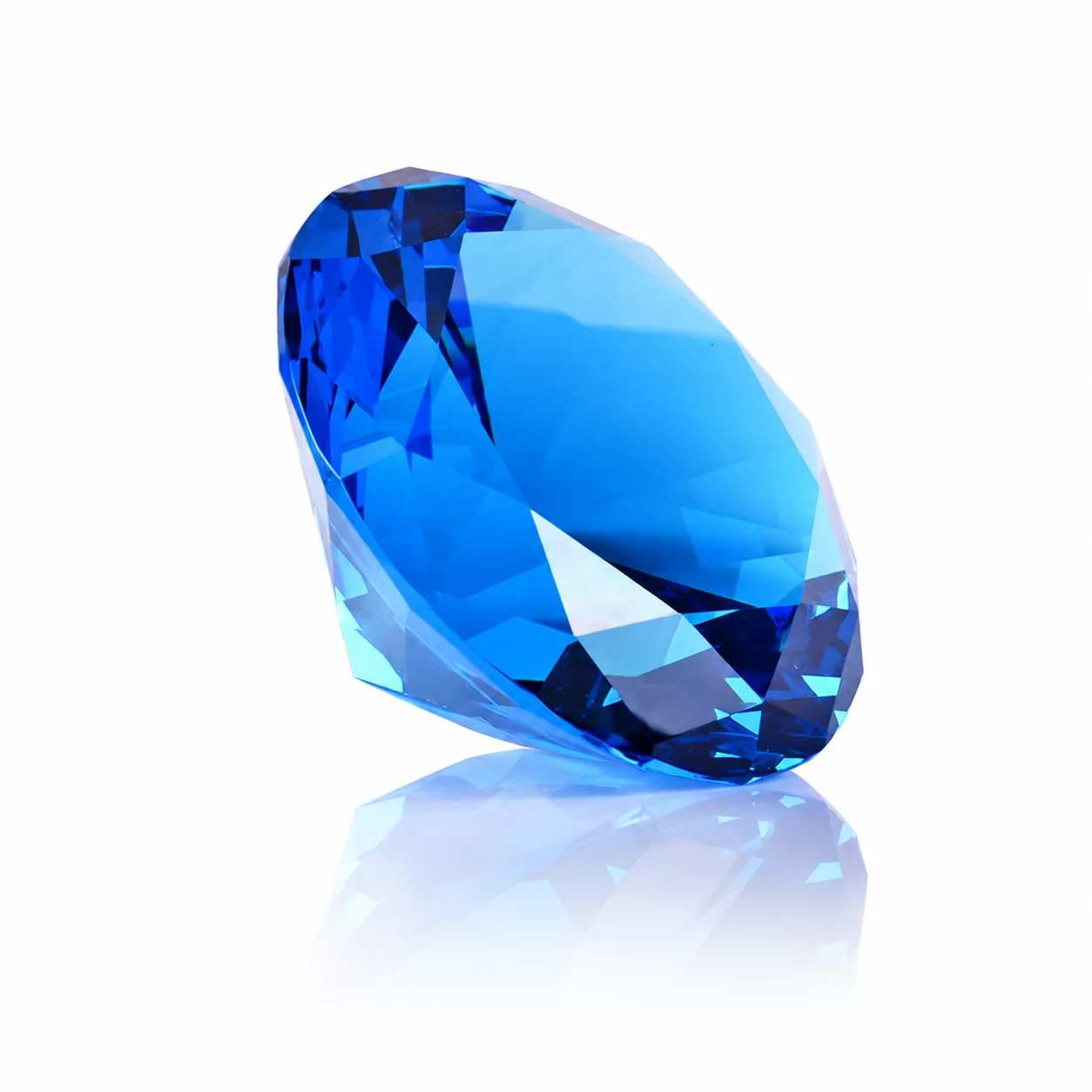 Yellow Faceted Crystal Gem Ornament – Decorative Crystal Diamond for Home & Office