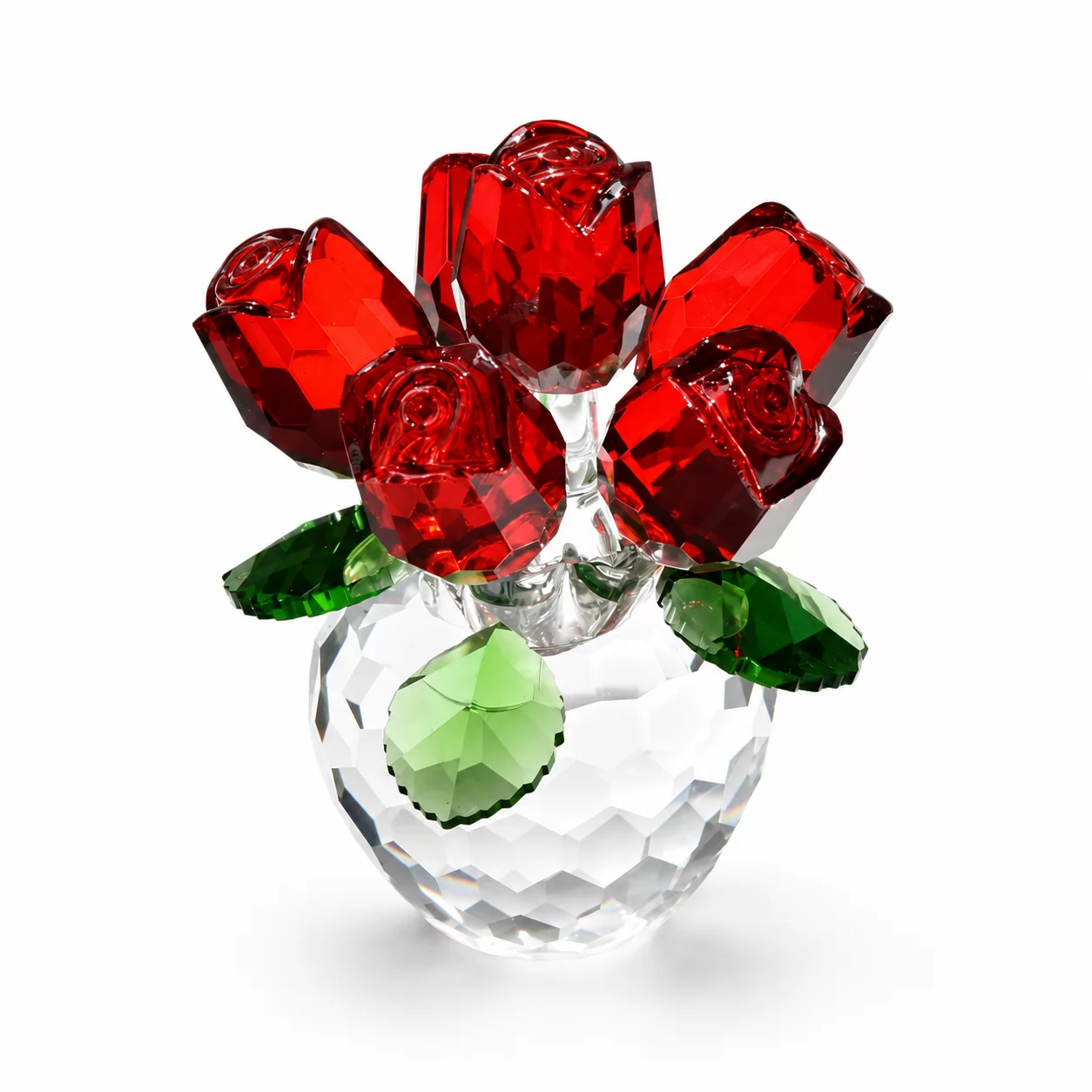 Handcrafted Crystal Rose Flower Figurine – Romantic Decorative Gift for Home