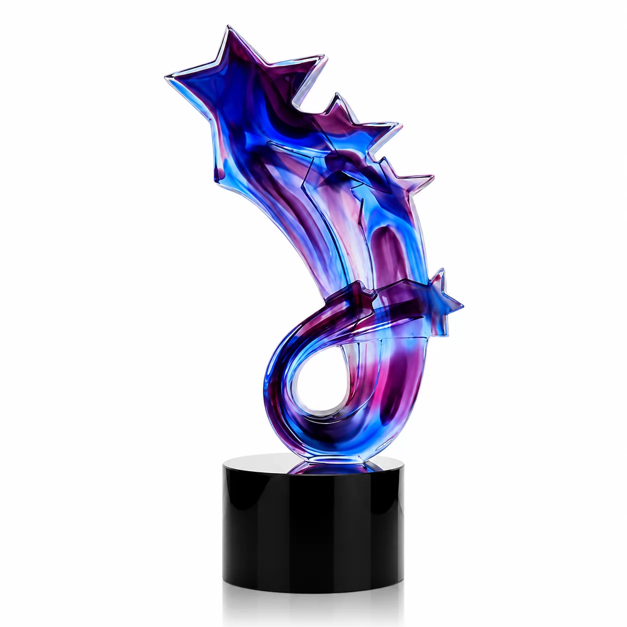 Shooting Star Liuli Glass Trophy for Excellence & Outstanding Achievement Awards